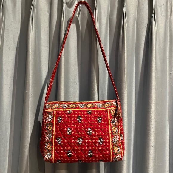 Vera Bradley Handbags - Vintage 1986 Vera Bradley "Provincial Red" Shoulder Bag Excellent! Retired